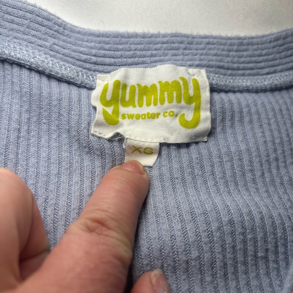 Yummy Sweater Co. Women Light Blue Bodysuit Size XS Soft - Picture 4 of 12